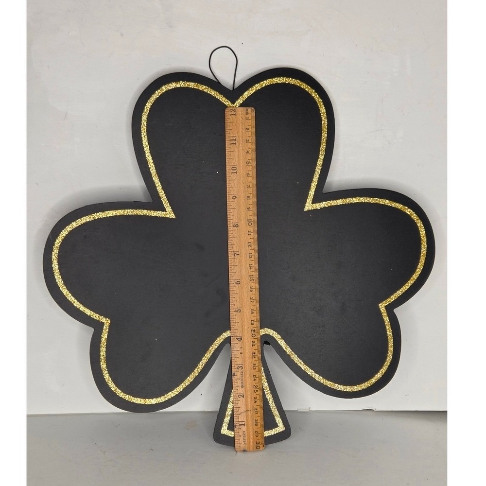 Ashland Shamrock Clover Shaped Black Chalkboard St Patricks Day Wall Decor - Picture 5 of 8